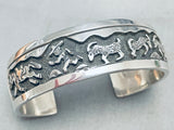 Memory Of Artist Vintage Native American Navajo Sterling Silver Bracelet Cuff-Nativo Arts