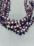 Dropdead Fab!! Vintage Santo Domingo Purple Shell Sterling Silver Necklace-Nativo Arts