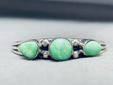 Opal Paquin Vintage Laguna Native American Zuni Green Turquoise Sterling Silver Bracelet-Nativo Arts