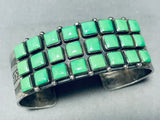 One Of The Best Ever Vintage Native American Navajo Gaspeite Sterling Silver Bracelet-Nativo Arts