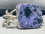 Violet Agate Very Rare Vintage Native American Navajo Sterling Silver Bracelet-Nativo Arts