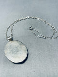 Sensational Vintage Native American Navajo Black Onyx Sterling Silver Necklace Signed-Nativo Arts