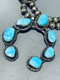 Great Price! Vintage Native American Navajo Turquoise Sterling Silver Squahs Blossom Necklace-Nativo Arts