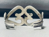 Laguna Rare Early Technique Vintage Native American Zuni Sterling Silver Bracelet Cuff-Nativo Arts