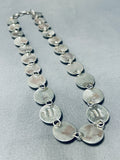 One Of The Most Unique Vintage Native American Navajo 'Half Bead' Sterling Silver Necklace-Nativo Arts