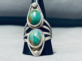 Gorgeous Vintage Native American Navajo Royston Turquoise Sterling Silver Ring-Nativo Arts