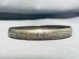 Traditional Vintage Native American Navajo Sterling Silver Bangle Bracelet-Nativo Arts