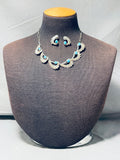 Kay Roberts Vintage Native American Navajo Turquoise Sterling Silver Necklace-Nativo Arts