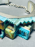 The Most Detailed Pueblo Turquoise Sterling Silver Braqcelet-Nativo Arts