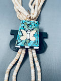 Native American The Best Vintage Santo Domingo Warren Nieto Turquoise Inlay Necklace