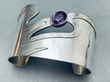 One Of Most Unique Vintage Amethyst Sterling Silver Bracelet-Nativo Arts