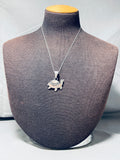 Intriguing Vintage Native American Navajo Sterling Silver Turtle Necklace-Nativo Arts