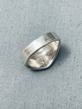 Detailed Intricate Vintage Native American Zuni Size Sz 6.5 Inlay Sterling Silver Turquoise Ring-Nativo Arts