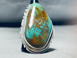 Massive Vintage Native American Navajo Royston Turquoise Sterling Silver Ring-Nativo Arts