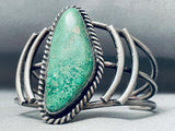 One Of The Best Vintage Native American Navajo Carico Lake Turquoise Sterling Silver Bracelet-Nativo Arts