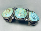 Highly Rare Nevada Blue Turquoise Mine Vintage Native American Navajo Sterling Silver Bracelet-Nativo Arts