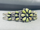 Incredible Vintage Native American Navajo Royston Turquoise Sterling Silver Flower Bracelet-Nativo Arts