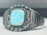 Rare Sectioned Flank Vintage Native American Navajo Turquoise Sterling Silver Bracelet-Nativo Arts