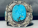 241 Grams!!! Insane Vintage Native American Navajo Turquoise Sterling Silver Bracelet-Nativo Arts