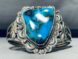 Henry Sam Vintage Native American Navajo Morenci Turquoise Sterling Silver Bracelet-Nativo Arts