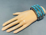 One Of The Best Ever Vintage Zuni Turquoise Sterling Silver Bracelet-Nativo Arts