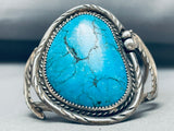 Into The Deep Blue Vintage Native American Navajo Turquoise Sterling Silver Bracelet-Nativo Arts