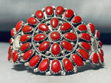 Stunning Vintage Native American Navajo Cluster Sterling Silver Teardrop Bracelet-Nativo Arts