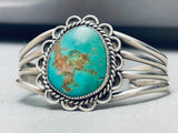 Amazing Vintage Native American Navajo Royston Turquoise Sterling Silver Bracelet-Nativo Arts