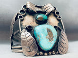 Kachina Maiden Vintage Native American Navajo Sterling Silver Leaf Bracelet Old-Nativo Arts