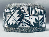 6 Inch Wrist Vintage Best Tommy Jackson Sterling Silver Inlay Bracelet-Nativo Arts