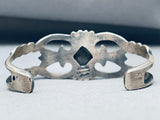 Highly Detailed Button Vintage Native American Navajo Sterling Silver Bracelet-Nativo Arts