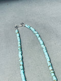 Huge Cross Vintage Native American Navajo Sterling Silver Turquoise Heishi Necklace-Nativo Arts