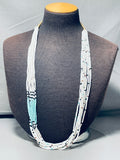Sensational Vintage Santo Domingo Turquoise Heishi Pipestone 10 Strand Necklace-Nativo Arts
