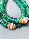 Important Early Vintage Santo Domingo Cerrillos Turquoise Jacla Necklace-Nativo Arts