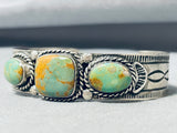 Unique Vintage Native American Navajo Royston Turquoise Sterling Silver Bracelet-Nativo Arts