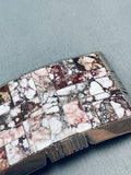 The Best Vintage Native American Navajo White Agate Sterling Silver Buckle-Nativo Arts