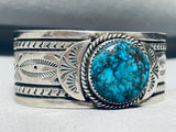 Last Chance Turquoise Mine!!!! Important Vintage Native American Navajo Sterling Silver Bracelet-Nativo Arts