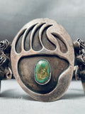 The Best Bear Paw Rose Vintage Native American Navajo Royston Turquoise Sterling Silver Bracelet-Nativo Arts