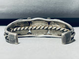 Highly Rare Nevada Blue Turquoise Mine Vintage Native American Navajo Sterling Silver Bracelet-Nativo Arts