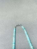 Native American Gorgy!! Vintage Santo Domingo Turquoise Sterling Silver Necklace-Nativo Arts