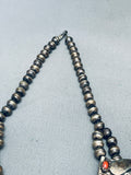 One Of The Best Vintage Native American Navajo Bisbee Turquoise Sterling Silver Necklace-Nativo Arts