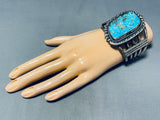 106 Grams Museum Quality Vintage Native American Navajo Turquoise Sterling Silver Bracelet-Nativo Arts