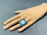 One Of The Best Vintage Mid Century Spiderweb Turquoise Sterling Silver Ring-Nativo Arts