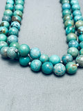 Balls Of Turquoise Vintage Native American Navajo Sterling Silver Necklace-Nativo Arts
