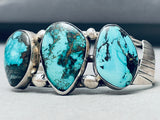 Spiderweb Turquoise!! Vintage Native American Navajo Sterling Silver Bracelet Cuff-Nativo Arts