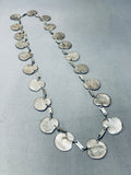 One Of The Most Unique Vintage Native American Navajo Sterling Silver Flower Necklace Old-Nativo Arts