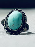Early Old Vintage Navajo Turquoise Sterling Silver Native American Ring-Nativo Arts