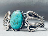Butterfly Flanks Vintage Native American Navajo Turquoise Sterling Silver Bracelet-Nativo Arts