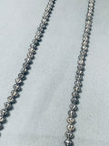 Wrap Around Very Old Vintage Native American Navajo 37-inch Long Sterling Silver Necklace