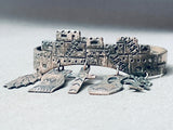 Pueblo Charm Vintage Native American Navajo Sterling Silver Bracelet Cuff-Nativo Arts